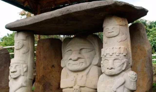 Las esculturas del Parque San Agustín son testimonio de las culturas que habitaron la zona. Foto: Parque San Agustín