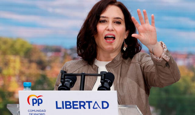 La presidenta de la Comunidad de Madrid trata de posicionar a su región como "capital de la libertad". Foto: EFE