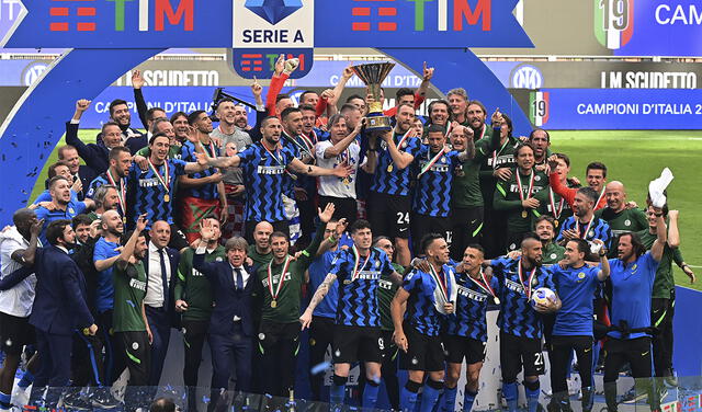 Inter conquistó su título 19 de la Serie A. Foto: AFP