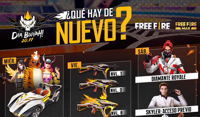 Free Fire Día Booyah 2021: agenda semanal del 10 al 16 de noviembre con el doctor carmesí