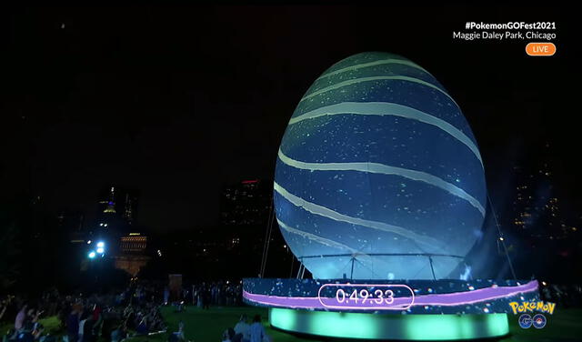 Así lucía el huevo gigante en el Pokémon GO Fest 2021. Foto: Niantic