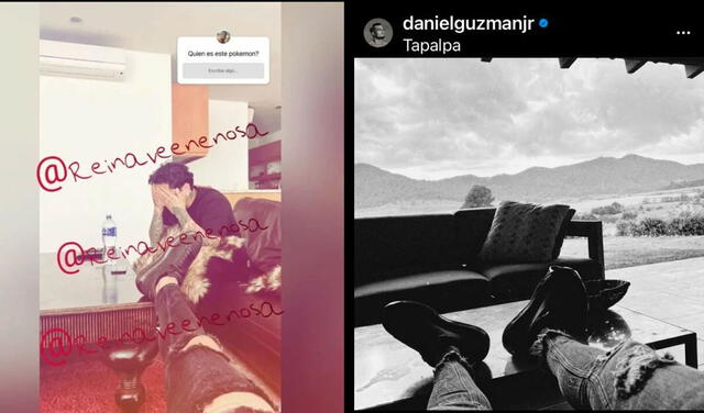 Historias de Daniel Guzmán, hermano de María Fernanda, junto a Christian Nodal. Foto: Daniel Guzmán/Instagram