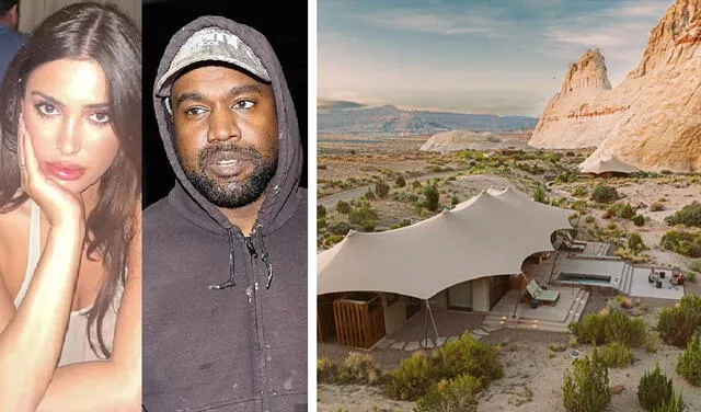 Kanye West (45) y Bianca Censori (27) habrían pasado su luna de miel en el resort Amangiri. Foto: composición LR/DailyMail