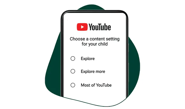Las tres configuraciones de contenido que ofrecerá la plataforma. Foto: YouTube