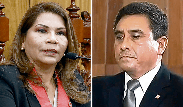 Fiscal Marita Barreto y ministro del Interior Willy Huerta