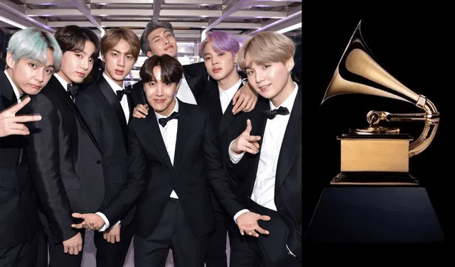 BTS es el único grupo k-pop nominado a los Premios Grammys a lo largo de los años. Foto: composición La República/BIGHIT/Grammys