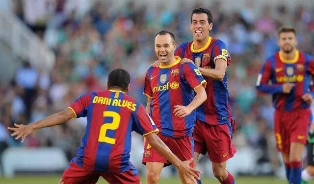 Dani Alves y Sergio Busquets son considerados leyendas blaugranas. Foto: FC Barcelona.