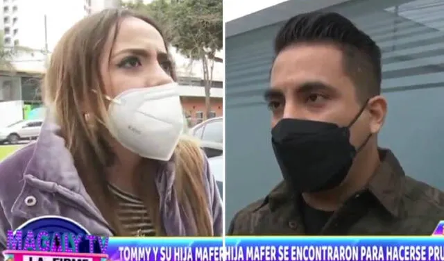 Tommy Portugal y su hija Mafer Véliz protagonizaron una discusión al encontrarse para prueba de ADN. Foto: captura de ATV