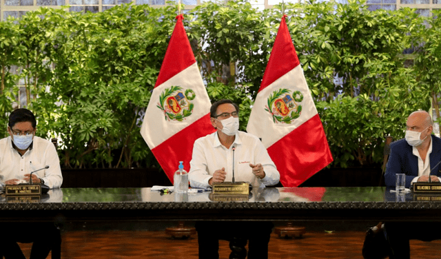Martín Vizcarra se reúne con el Gabinete Ministerial en el día 55 del estado de emergencia. Foto: PCM.