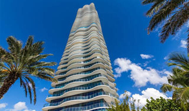 Regalia, edificio en el que Messi compró un piso, posee 39 plantas. Foto: The Real Deal