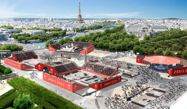 La plaza de la Concorde albergará deportes como el skateboarding y el breakdance. Foto: París 2024