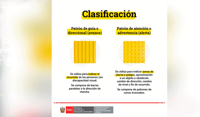 Conoce la importancia de los pisos podotáctiles para las personas con discapacidad visual. Foto: Conadis