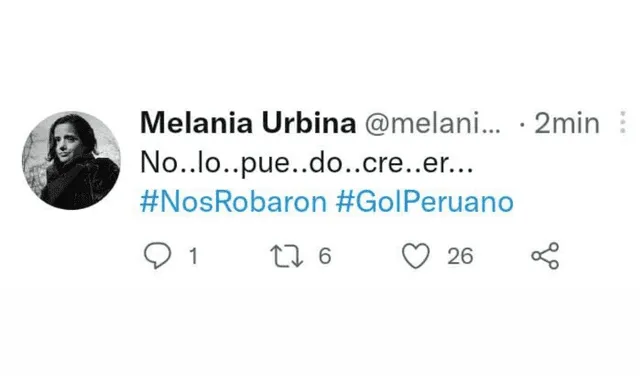 Melania Urbina considera que nos robaron el partido.