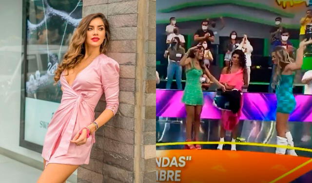 La actitud de Korina Rivadeneira ha generado diversas reacciones entre los cibernautas. Foto: composición Korina Rivadeneira/Instagram, captura América TV.