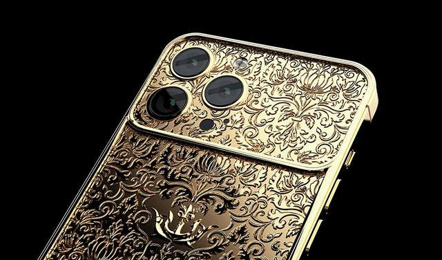 Así luce la edición especial del iPhone 13 Pro Prime Total Gold. Foto: Caviar
