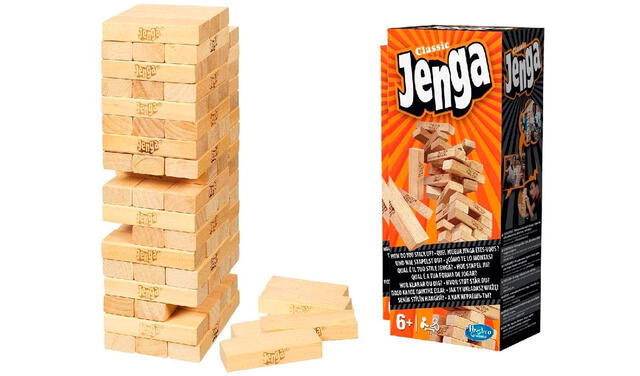 Jenga sigue siendo uno de los favoritos de todas las edades. Foto: Amazon