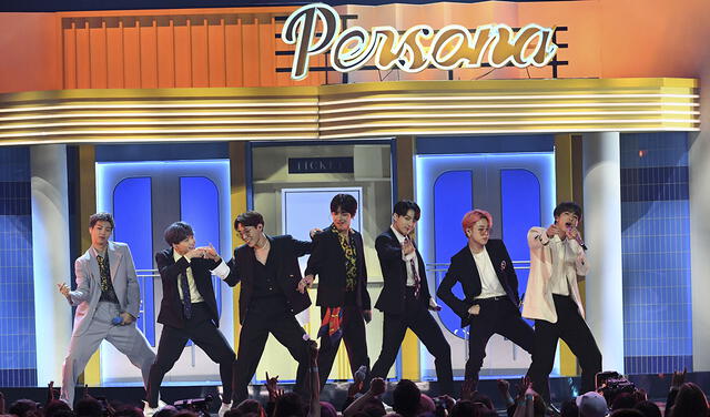 BTS presenta "Boy with luv" en los Billboard Music Awards 2019. Foto: AFP