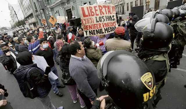 Protestas a favor de Yenifer Paredes