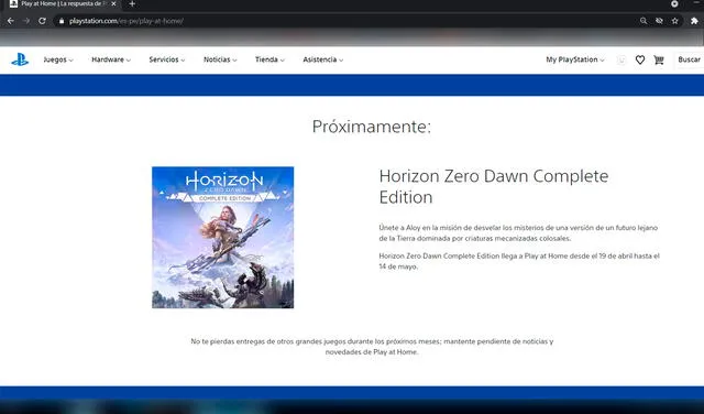 Horizon Zero Dawn Complete Edition gratis en PlayStation Store