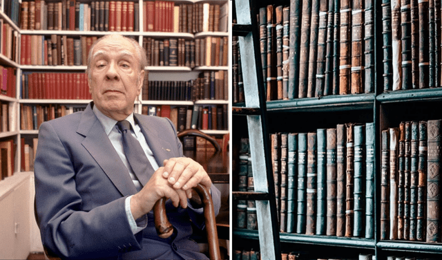 Jorge Luis Borges fue un escritor argentino y un gran coleccionaste de libros. Foto: composición LR