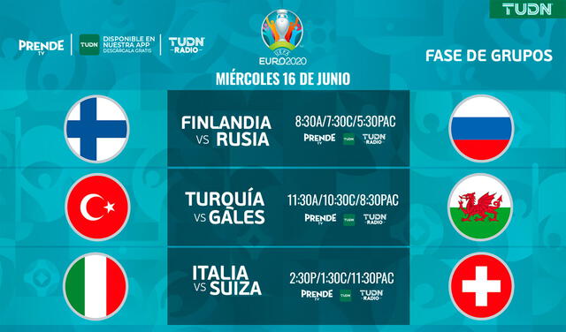 PrendeTV transmitirá los tres partidos de la Eurocopa 2021 este miércoles 16. Foto: TUDNUSA/Twitter