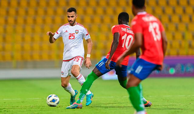 Emiratos Árabes empató 1-1 con Gambia en su último partido. Foto: UAEFA / Twitter