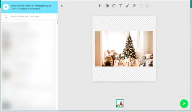 WhatsApp Web te permite editar una imagen y convertirla en un sticker. Foto: captura