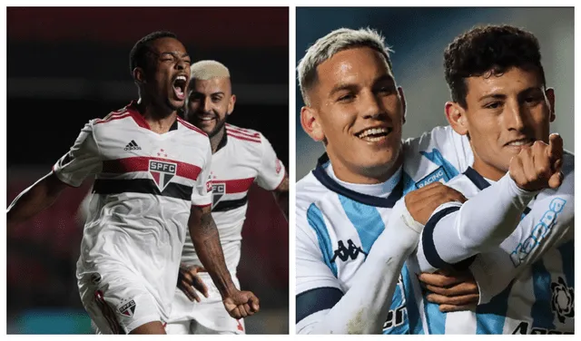 El club argentino Racing se enfrenta al Sao Paulo por octavos de la Copa Libertadores este martes 13 de julio. Foto: composición difusión/AFP