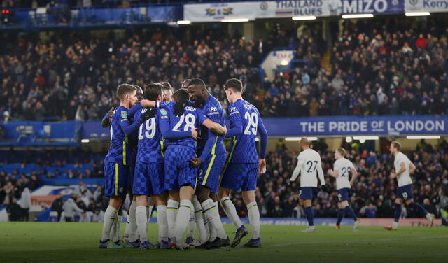 Chelsea dominó la posición del balón y tuvo ocasiones más claras en el partido contra Tottenham. Foto: Carabao Cup