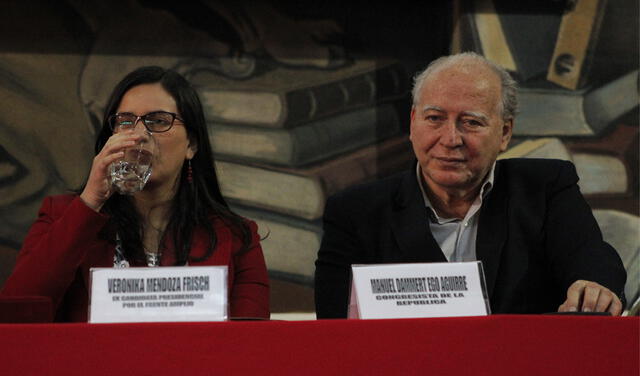 Verónika Mendoza y Manuel Dammert. Foto: La República