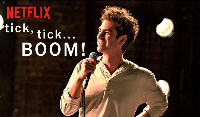 Andrew Garfield interpreta a Jonathan Larson en Tick Tick Boom!. Foto: composición/Netflix