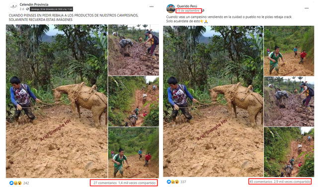 No, fotos no son de campesinos peruanos: fueron tomadas en Colombia