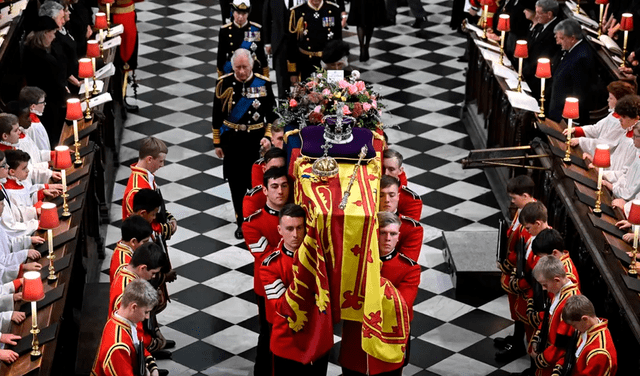 La reina Isabel II fue despedida con todos los honores en la Abadía de Westminster. Foto: AFP