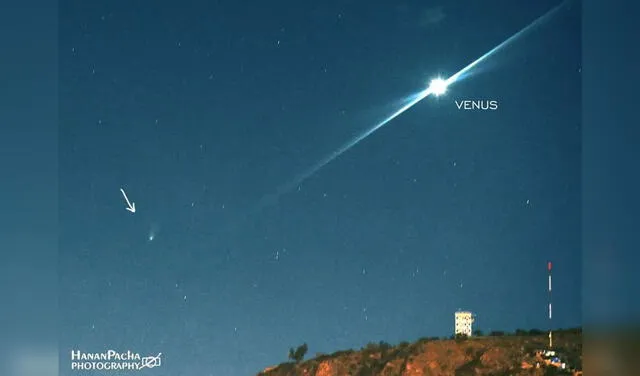 Cometa Leonard captado en Ayacucho. Foto: Astronomía Ayacucho