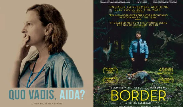 Afiches oficiales de Quo Vadis, Aida? y Border