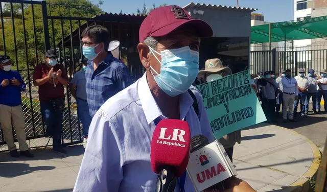 Delfor López, secretario de defensa del sindicato señaló que se suspendió el pago de diciembre de sus movilidades y refrigerios. Foto: URPI/Alexis Choque