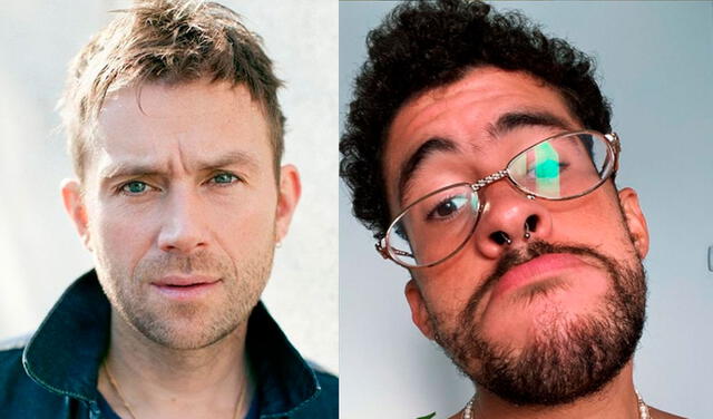 Damon Albarn elogió al género urbano y confesó sus deseos de trabajar al lado de Bad Bunny. Foto: Instagram @damonalbarn / @badbu...