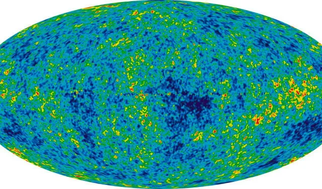 La radiación de fondo de microondas (CMB, por sus siglas en inglés) está por todo el universo. Foto:  NASA / WMAP Science Team