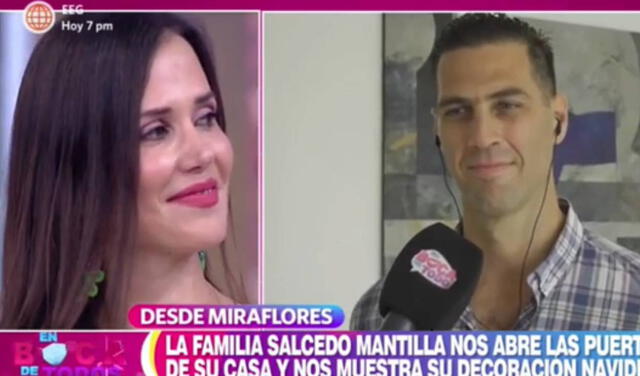 Maju Mantilla y su esposo Gustavo Salcedo contaron detalles de su feliz matrimonio. Foto: captura de América TV