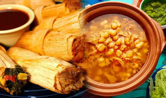 Tamales y pozole, platos típicos de México. Foto: composición LR / abarrotero.com/wishbird.com.mx