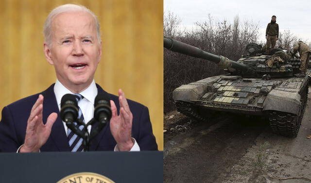 Joe Biden rechazó los ataques de Rusia en contra del territorio ucraniano. Foto: composición/EFE/AFP