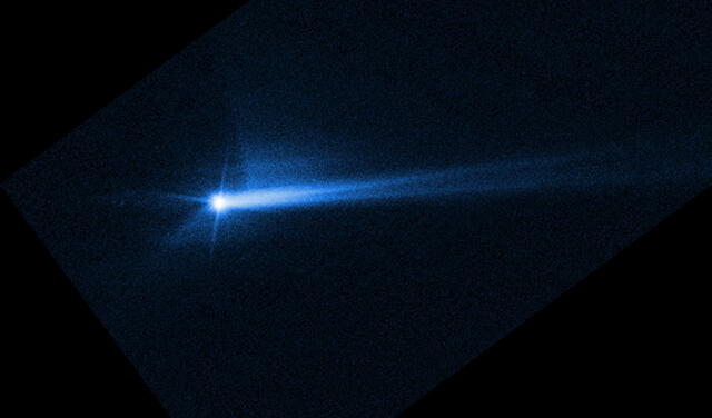 Asteroide Dimorphos captado por el Hubble 12 días después del impacto. Foto: NASA