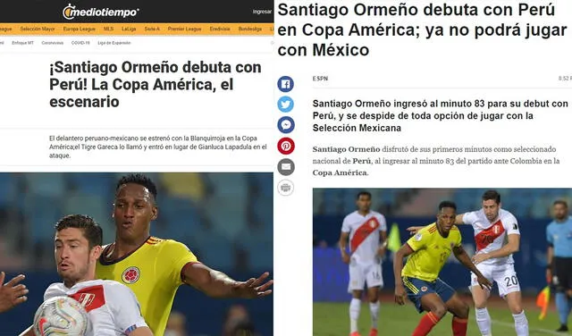 Así informó la prensa mexicana sobre el debut de Ormeño. Foto: captura de pantalla