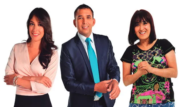 Paola Moreno, Nicolás Salazar y Sonaly Tuesta (Foto: Tv Perú)