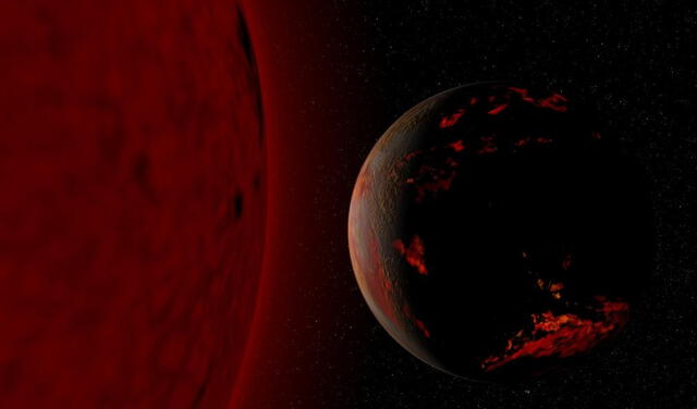 Ilustración de la Tierra siendo abrasada por el Sol en su fase de estrella roja. Foto: Fsgregs
