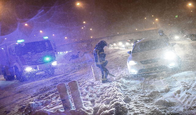 La tormenta Filomena ha dejado una gruesa capa de nieve en varias zonas de España. Foto: AFP