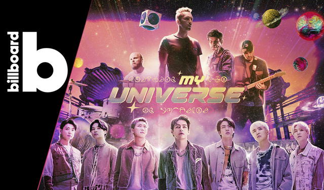BTS y Coldplay: Por otro lado, en charts británicos, "My universe" obtuvo el tercer lugar en la semana. Foto: composición/Billboard/Parlophone