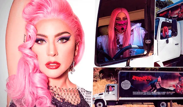 Lady Gaga se subió a un camión para distribuir su disco Chromatica.