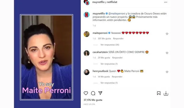 Maite Perroni será protagonista en "Triada"