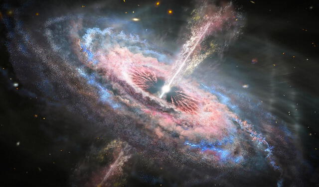 Afortunadamente no hay cuásares cerca a nosotros porque su espectro se sitúa a millones de años | Foto: NASA/ESA/J. Olmsted (STScI)/Cover Images